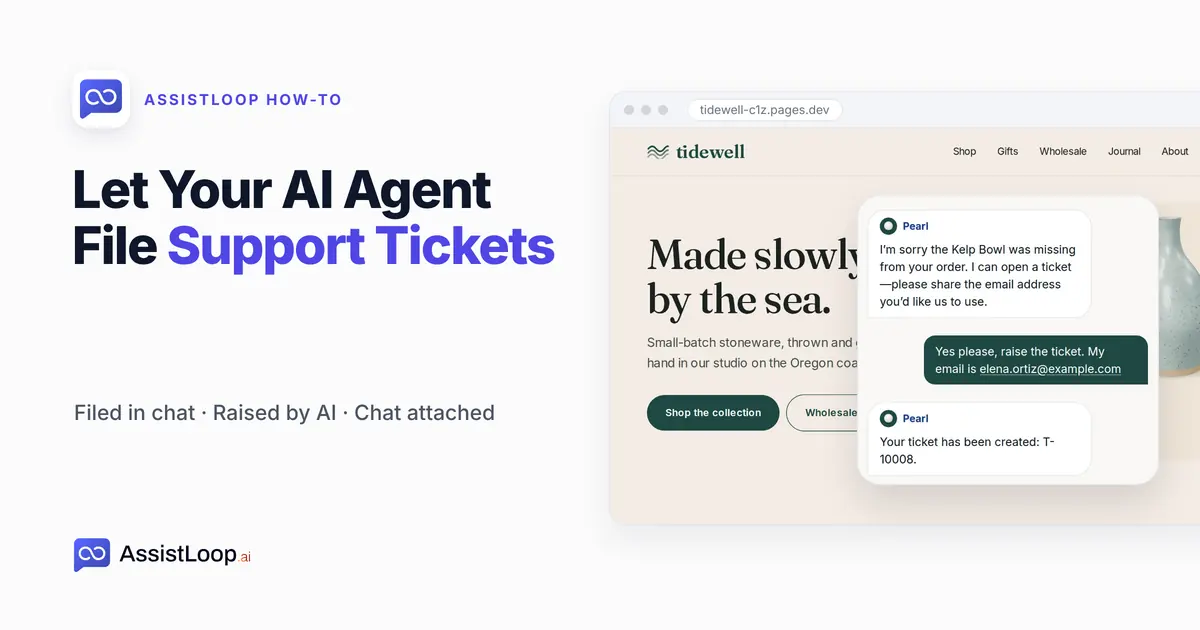 How to Let Your AI Support Agent File Support Tickets